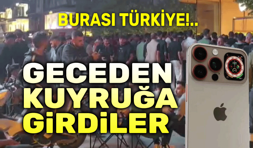 Yeni Iphone için geceden kuyruğu girdiler!..