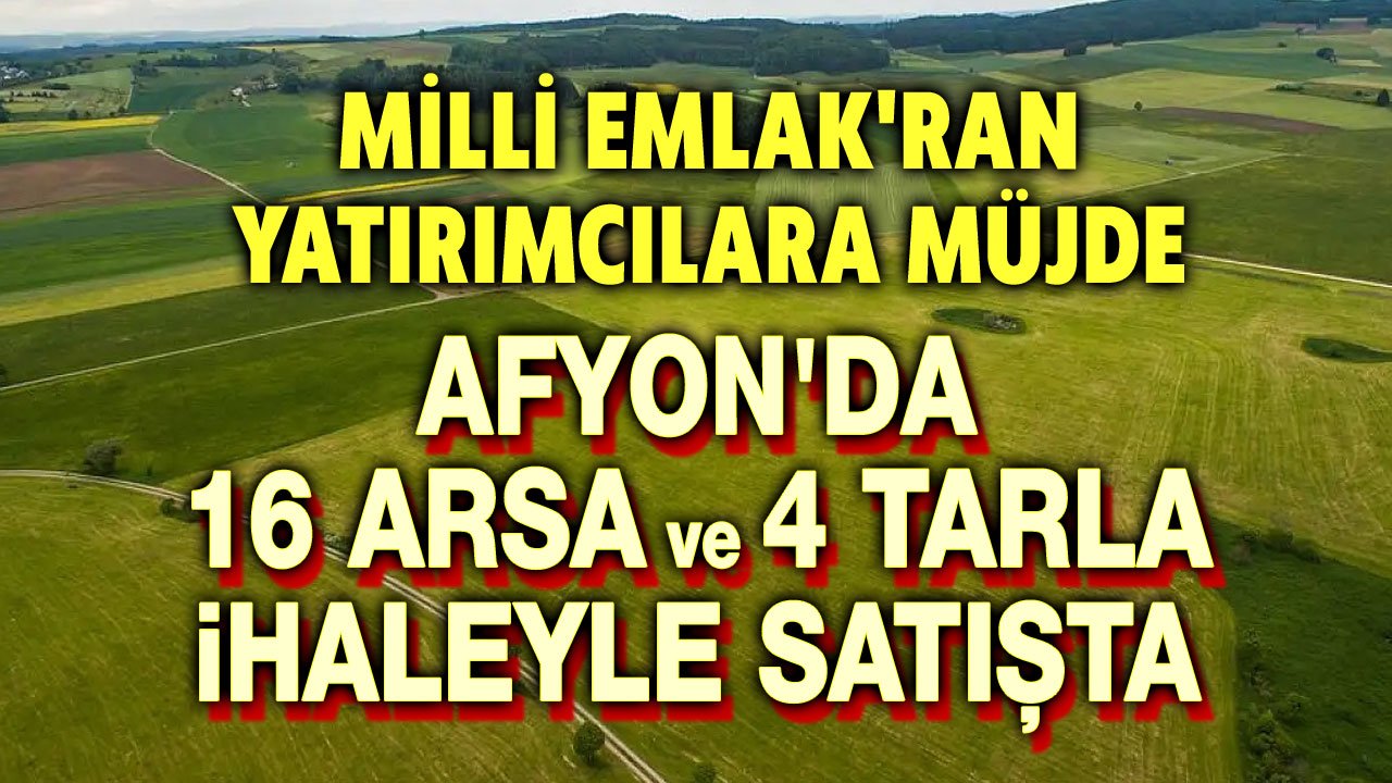 Afyon'da Hazine'den dev fırsat: 16 arsa ve 4 tarla satılacak