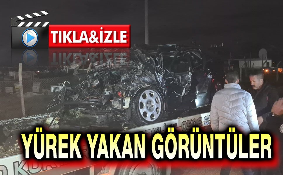 Feci kaza sonrası yürek yakan görüntüler