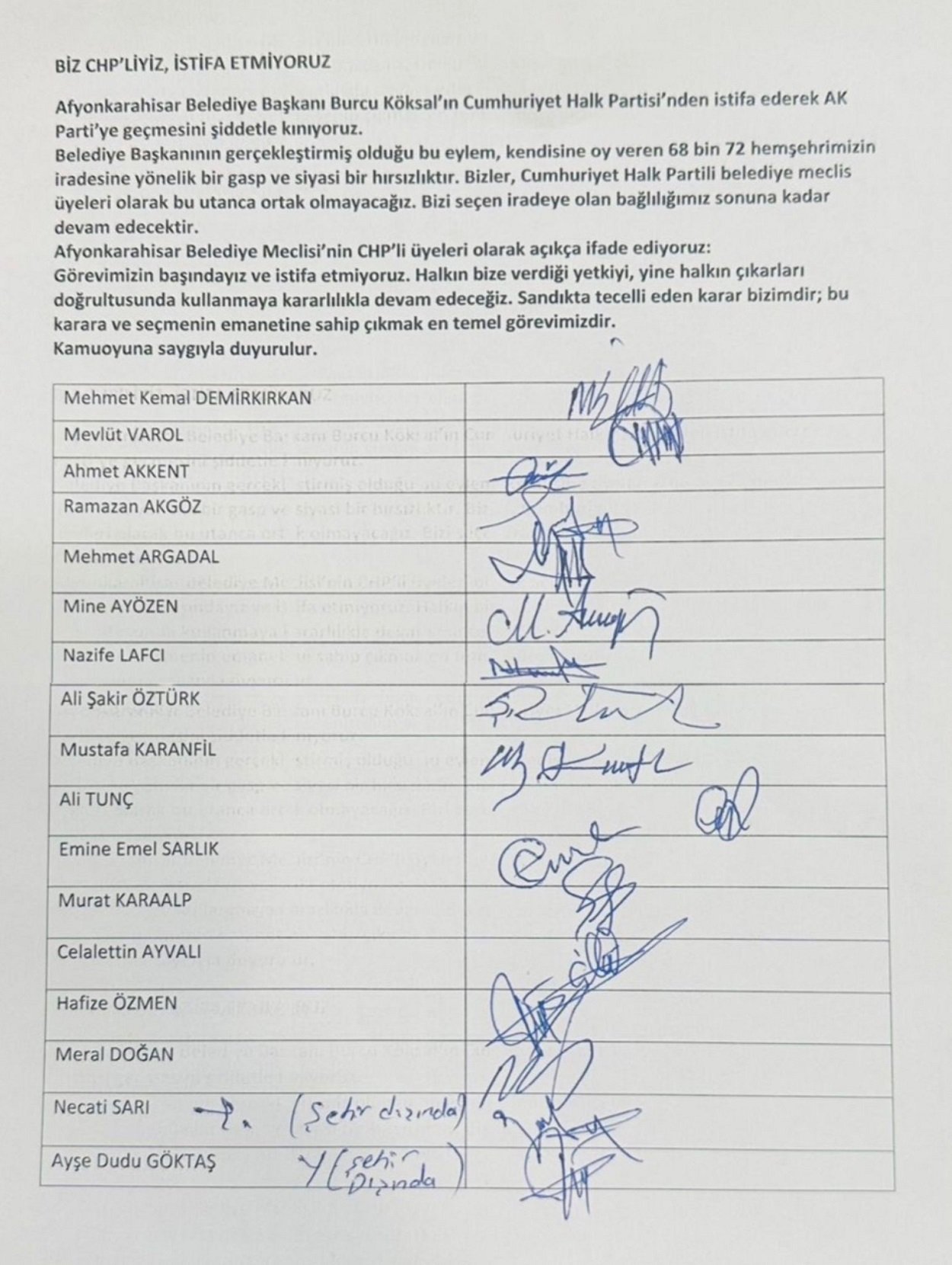 Afyon Chp Meclis