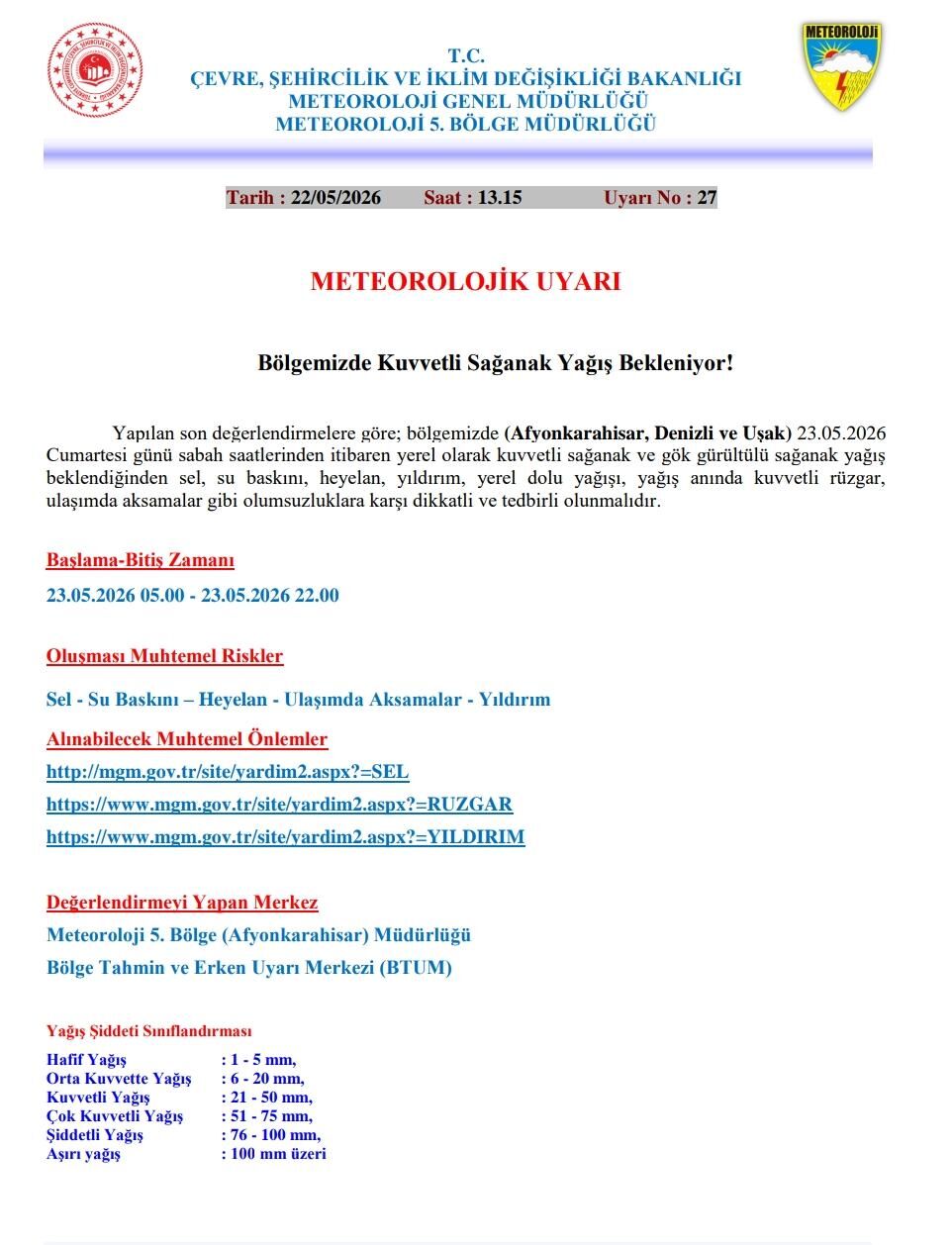 Metolojih Uyarı