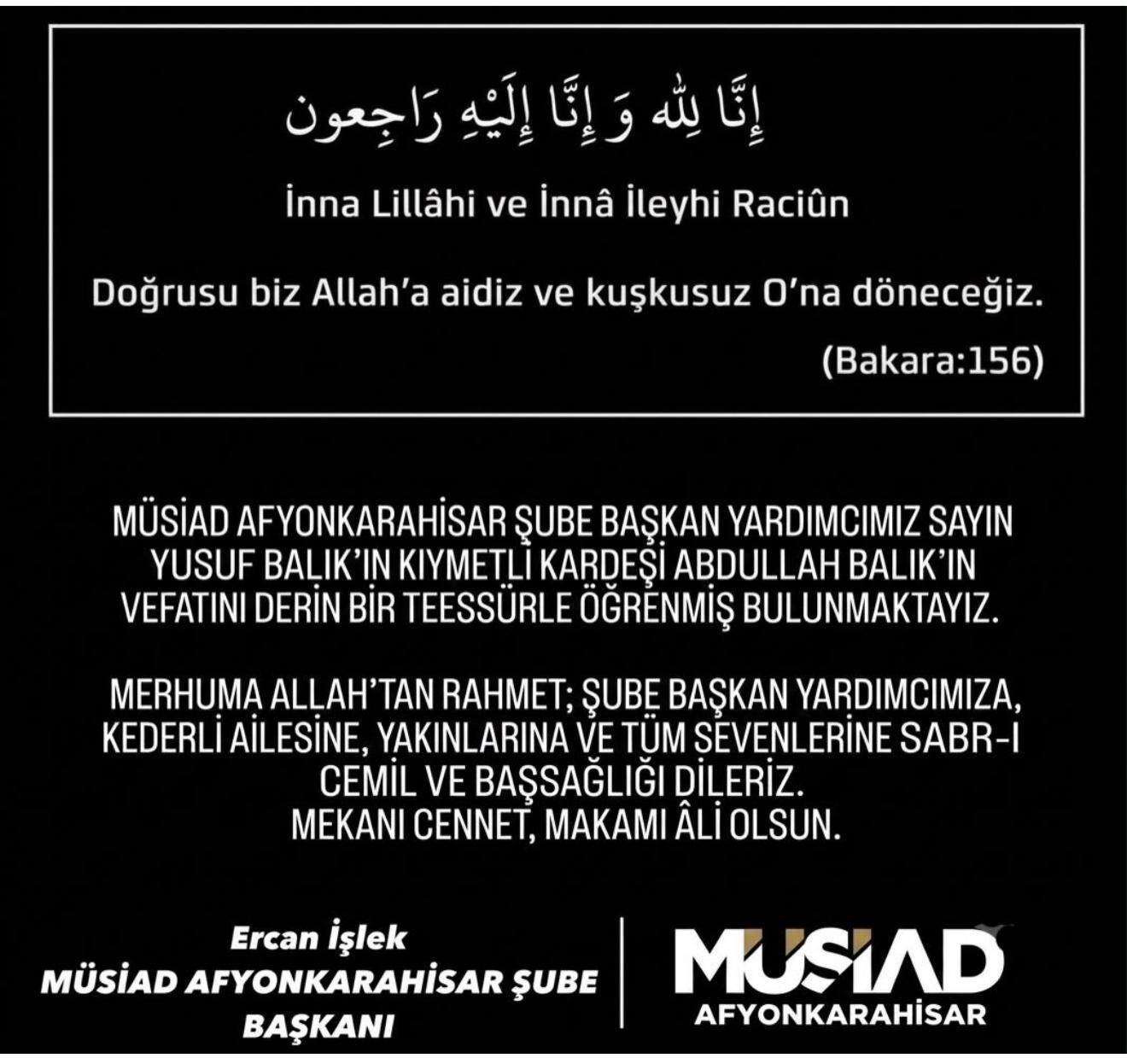 Müsiad Vefat