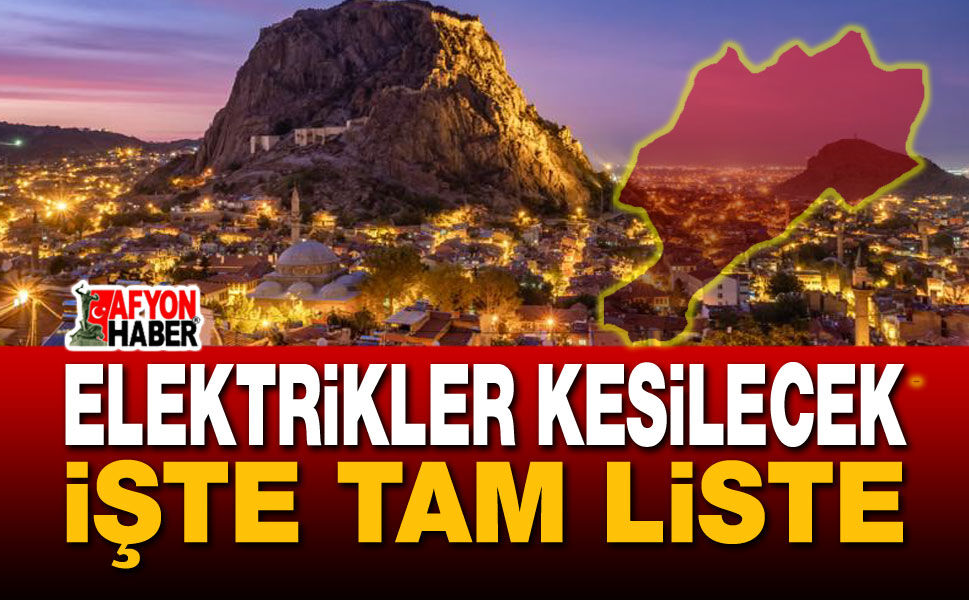 OEDAŞ Afyonkarahisar ili elektrik kesintileri duyurusu