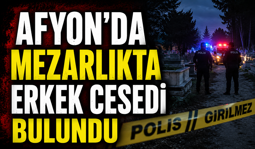 Afyon'da mezarlıkta bir erkek cesedi bulundu