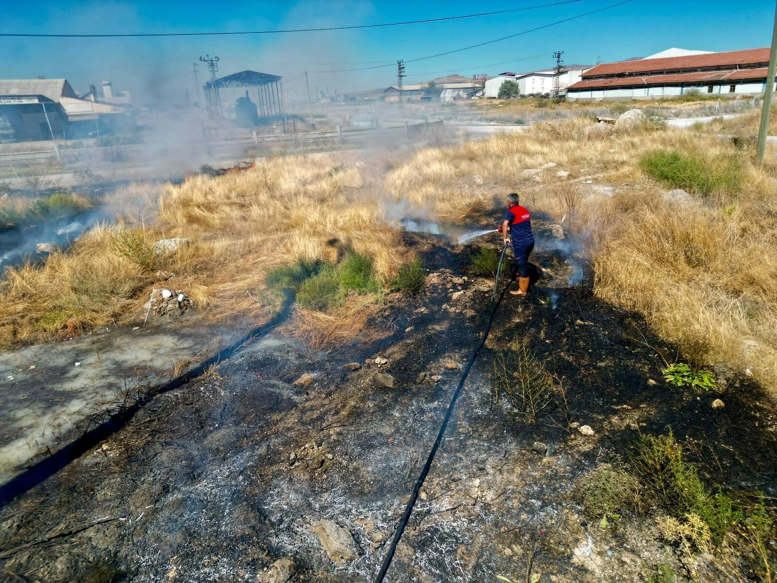 Afyon'da Anız Yangını Trafiği Olumsuz Etkiledi (2)