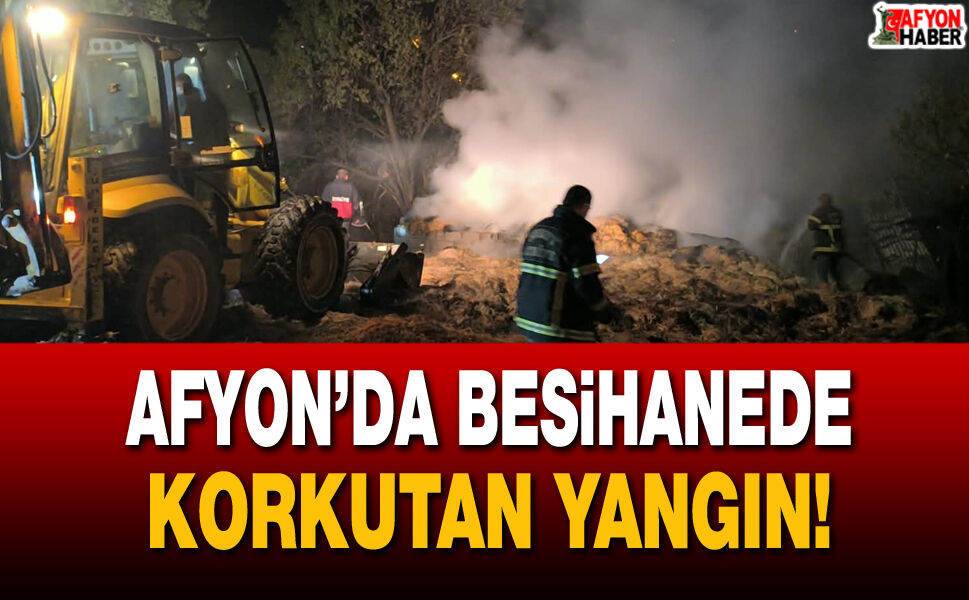 Afyon’da Besihanede Korkutan Yangın!