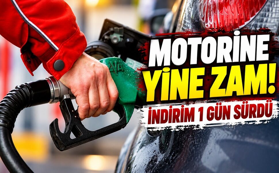 Motorine yine zam! İndirim 1 gün sürdü
