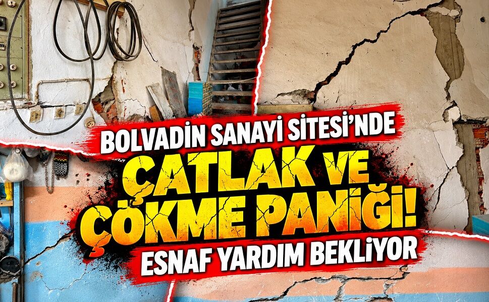 Bolvadin Sanayi Sitesi’nde çatlak ve çökme paniği