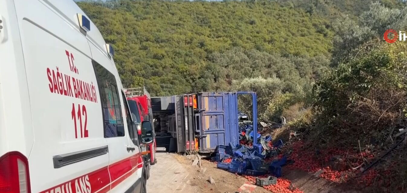 Virajı Alamayan Kamyon Dehşet Saçtı (2)