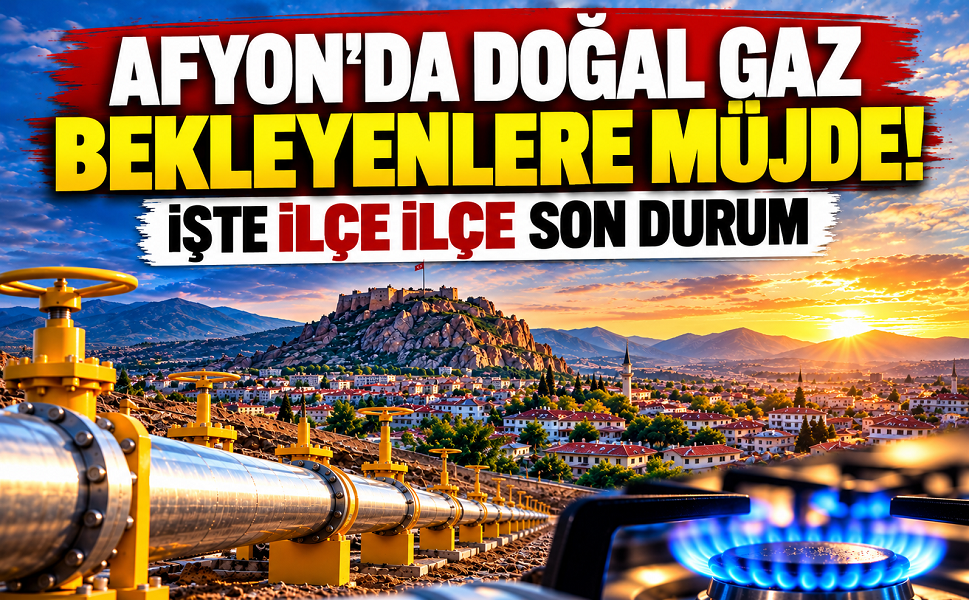 Afyon'da doğal gaz bekleyenlere müjde! İşte ilçe ilçe son durum
