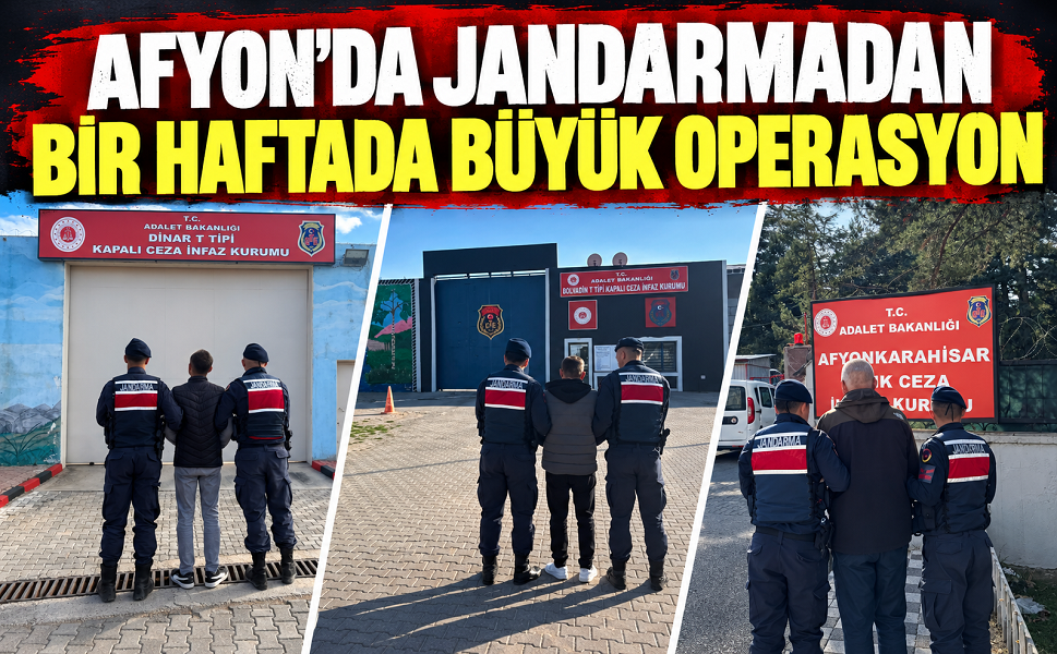 Afyon’da Jandarmadan Bir Haftada Büyük Operasyon