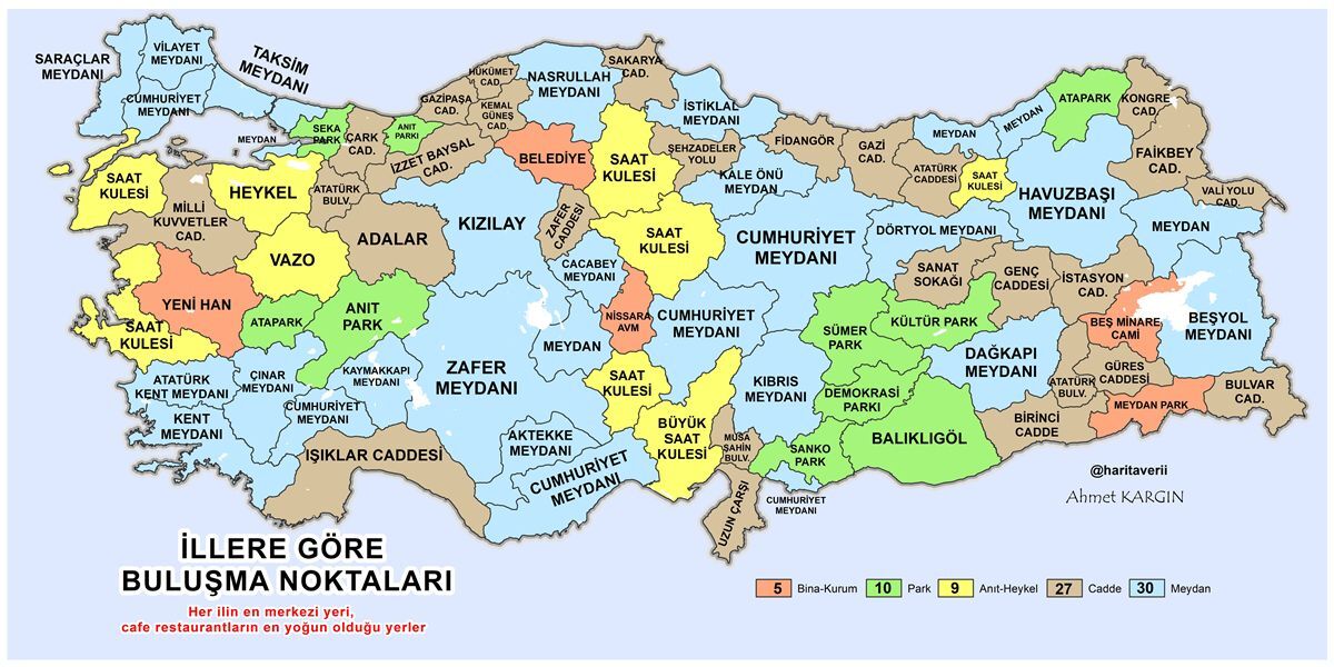 Sehirlerin Meshur Bulusma Yerleri