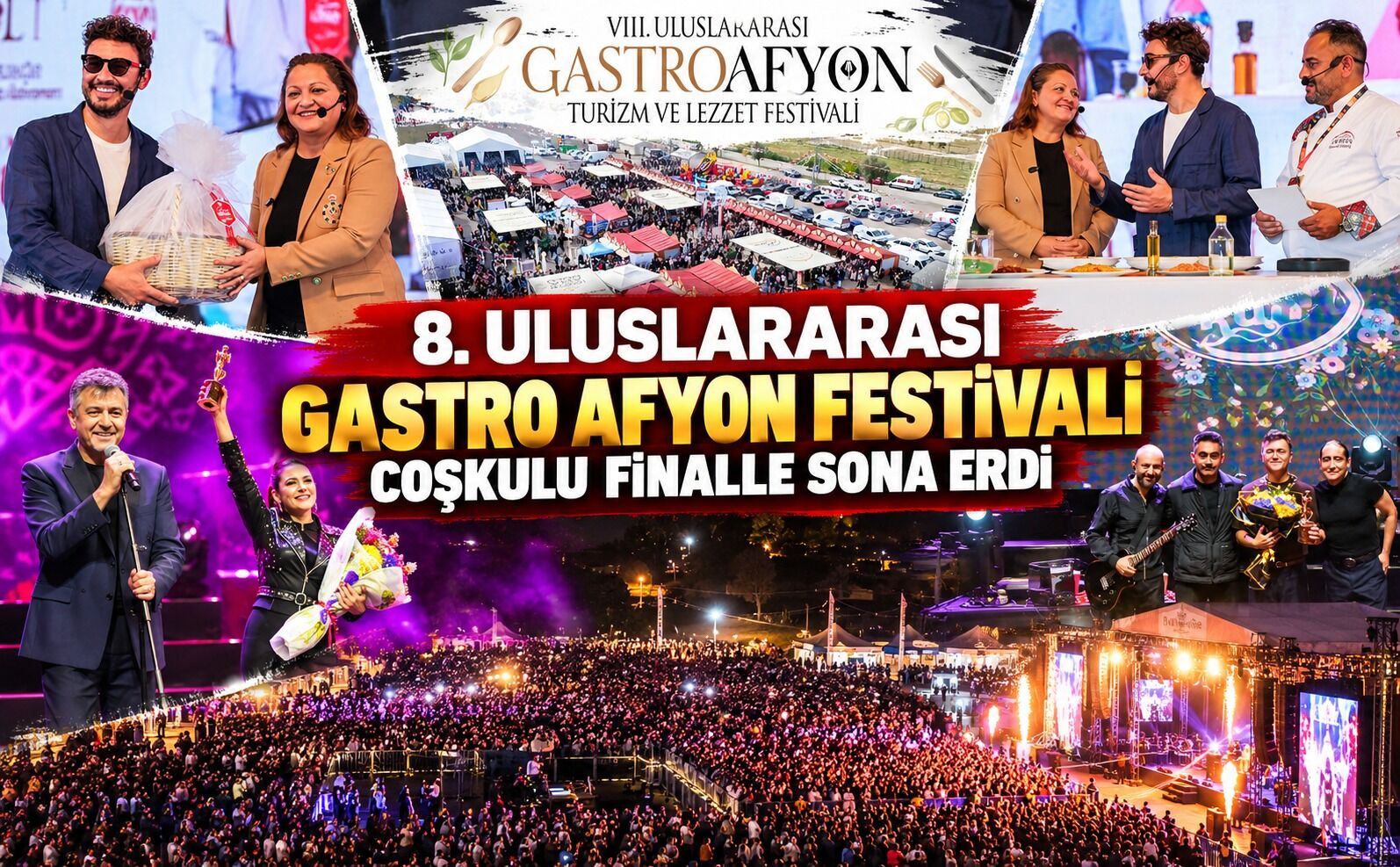 8. Uluslararası Gastro Afyon Festivali coşkulu finalle sona erdi