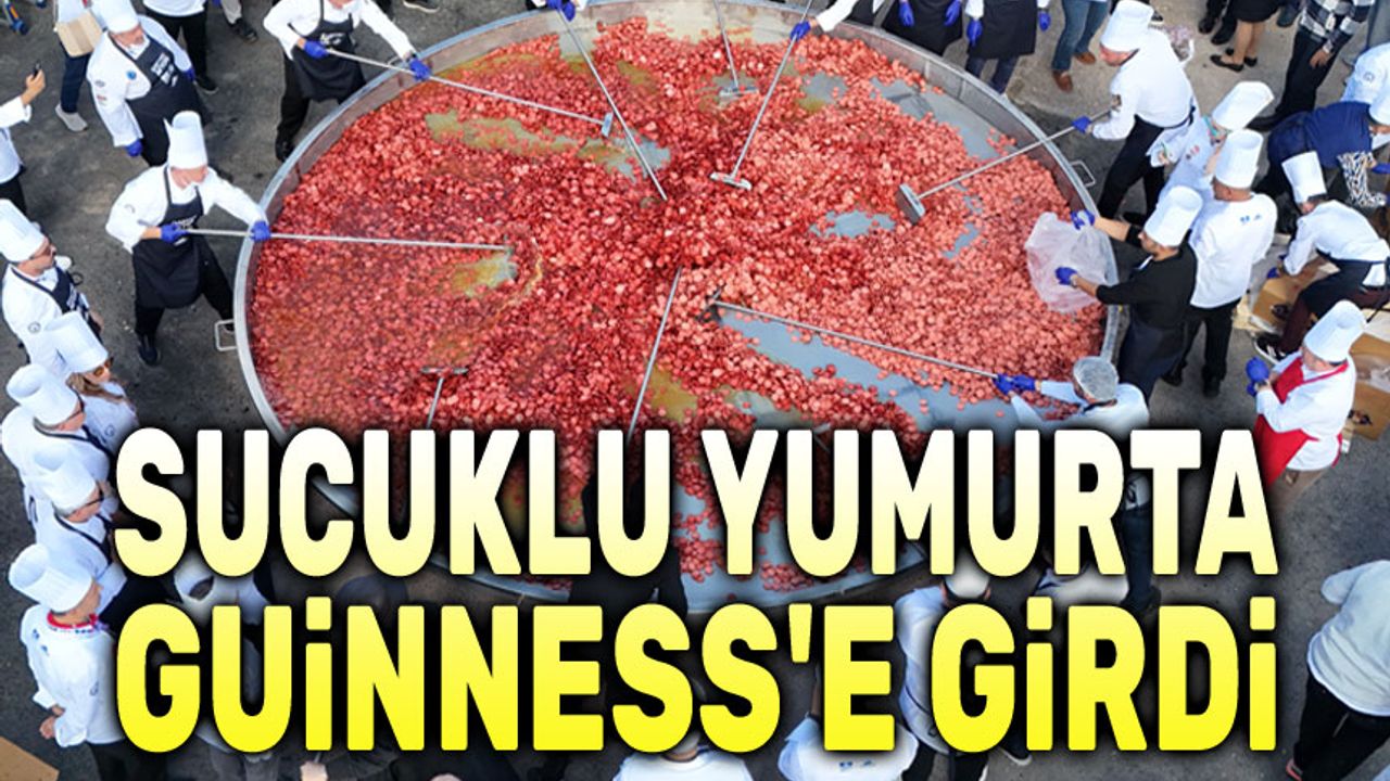 Sucuklu yumurta Guinness'e girdi