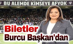 Afyonspor Bucaspor maçı biletleri Burcu Başkan'dan