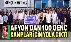 Afyon'dan 100 genç, kamplar için yola çıktı