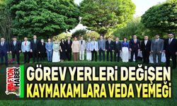 Görev yerleri değişen vali yardımcıları ve Kaymakamlara veda yemeği