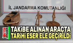 Takibe alınan araçta tarihi eser ele geçirildi