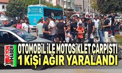 Afyon'da otomobille motosiklet çarpıştı, 1 kişi ağır yaralandı