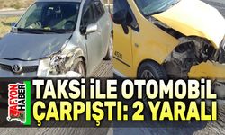 Afyon'da taksi ile otomobil çarpıştı, 2 kişi yaralandı