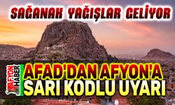 AFAD'dan Afyon'a sarı kodlu uyarı!..