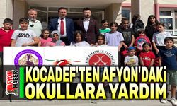 KOCADEF'ten Afyon'daki okullara yardım