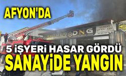 Afyon'da Sanayide yangın çıktı