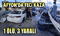 Afyon'da feci kaza, 1 ölü, 3 yaralı