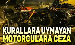 Afyon'da kurallara uymayan motorculara ceza