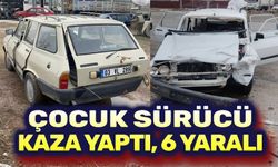 Çocuk sürücü kaza yaptı, 6 yaralı