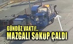 Gündüz vakti mazgalı söküp çaldı!..