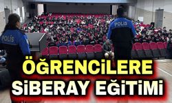 Polisten öğrencilere siberay eğitimi