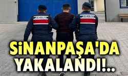 Aranması olan şahıs Sinanpaşa'da yakalandı