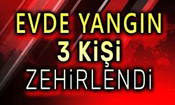 Evde yangın çıktı, 3 kişi zehirlendi