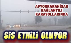 Afyon bağlantılı karayollarında sisli hava etkili oluyor