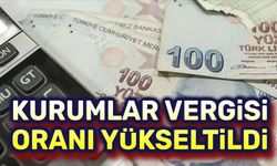 Kurumlar vergisi oranı yükseltildi