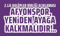 Afyonspor yeniden ayağa kalkmalıdır!..