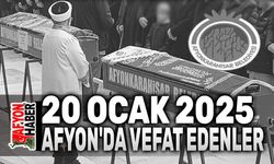 20 Ocak Afyon'da vefat edenler