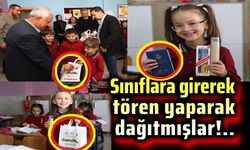 Sınıflara girerek malzeme dağıtmışlar!..