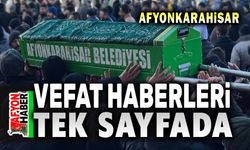 Afyonkarahisar vefat haberleri tek sayfada