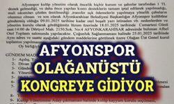 Afyonspor, olağanüstü kongreye gidiyor!..