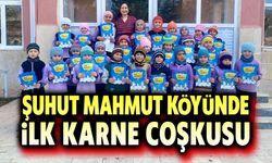 Şuhut Mahmut Köyünde ilk karne sevinci