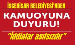 İscehisar Belediyesinden kamuoyuna açıklama