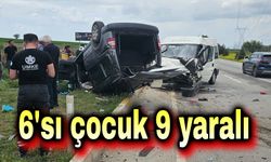 Afyon'da trafik kazası, 9 yaralı