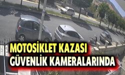 Motosiklet kazası güvenlik kameralarında