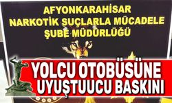 Afyon'da yolcu otobüsüne uyuşturucu operasyonu