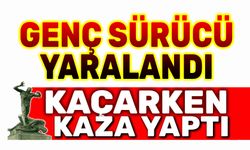 Kaçarken kaza yaptı