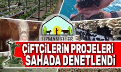 Çiftçilerin projelerini sahada denetledi