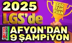 Afyon'dan LGS'de 9 şampiyon!..