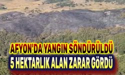 Afyon'da orman yangını söndürüldü